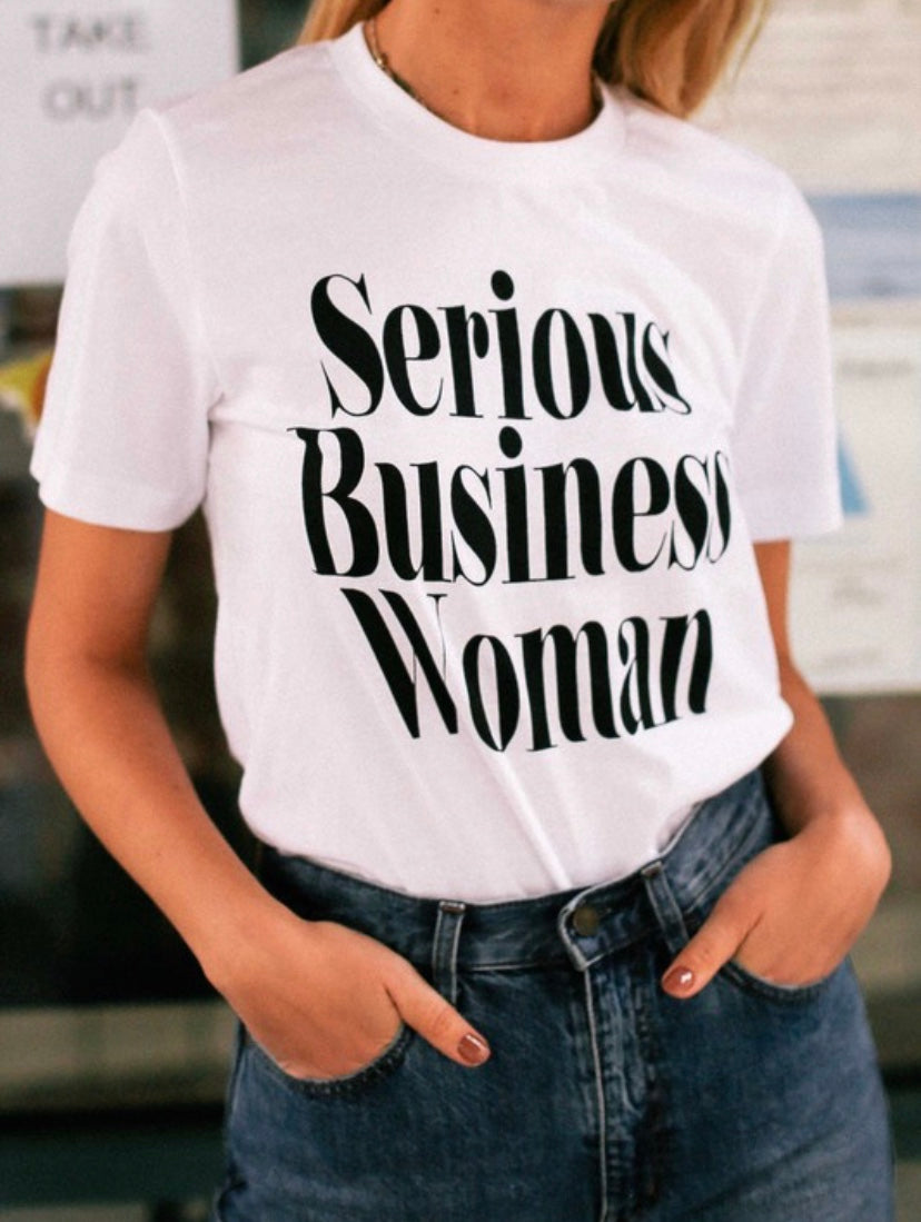 serious business woman tee